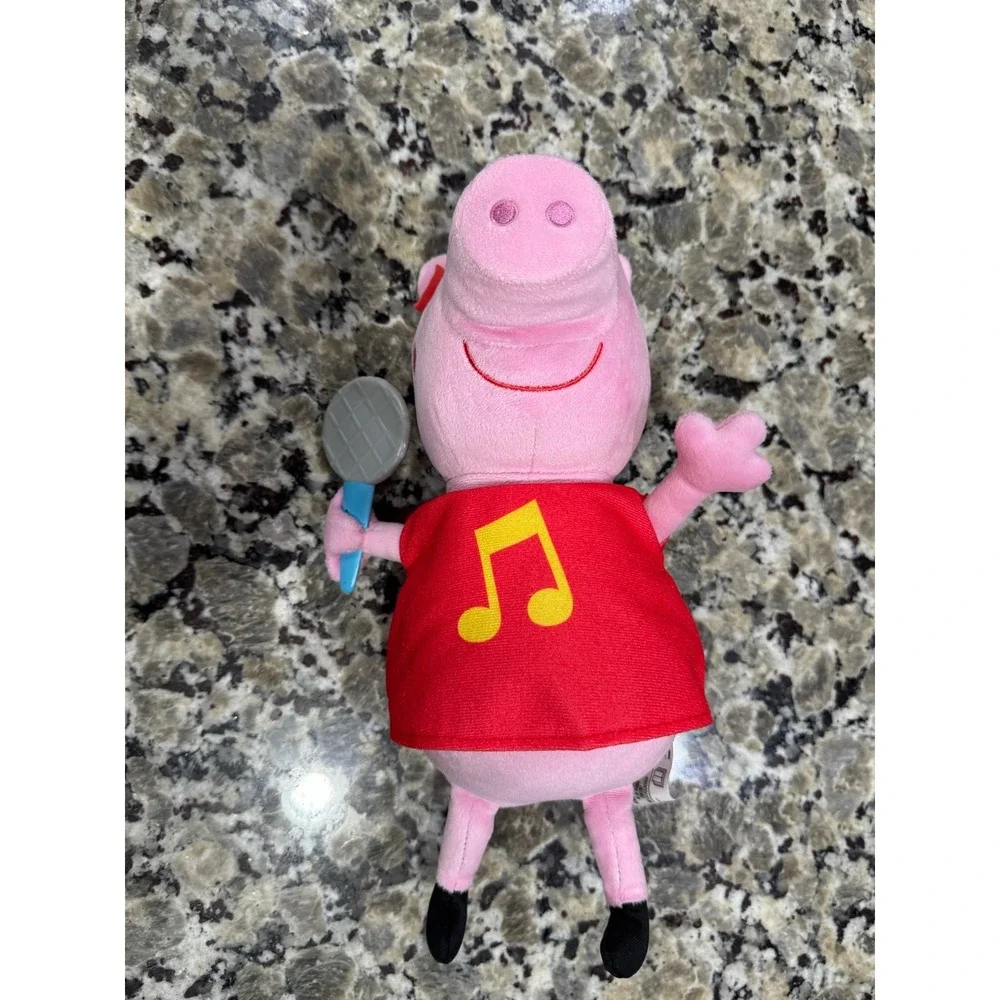 Peppa Pig Singing Plush Stuffed Animal Red Music Note Dress Microphone 13 Inch